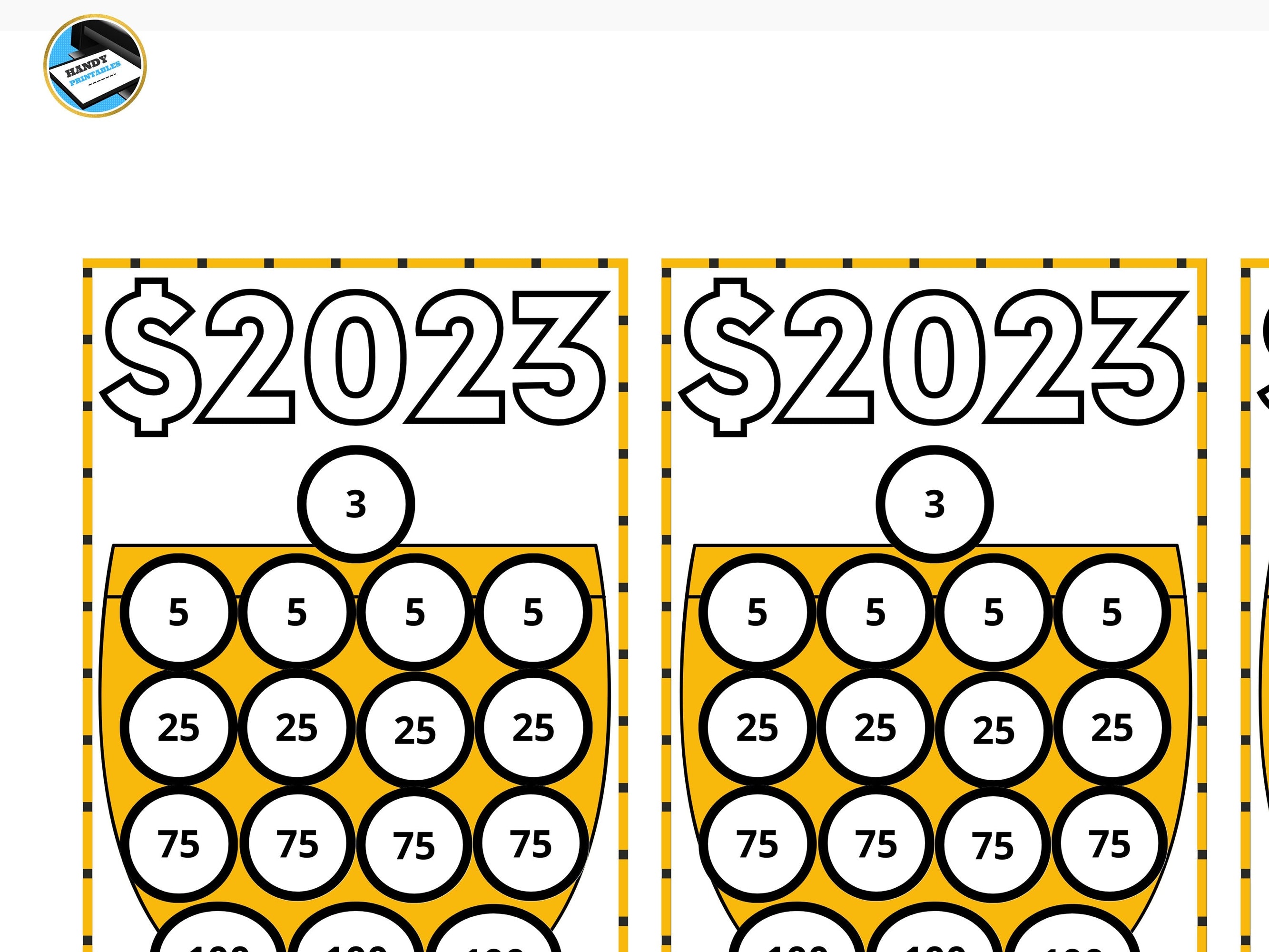Savings Challenge Printables, A6 Savings, 2023 Savings Challenge, Bundle, A6 Sized Mini Savings, PDF - HandyPrintables